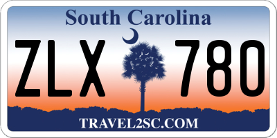 SC license plate ZLX780