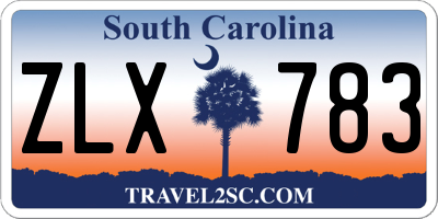SC license plate ZLX783