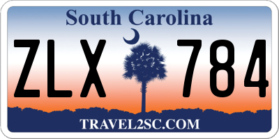 SC license plate ZLX784