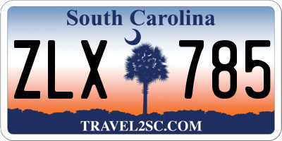 SC license plate ZLX785