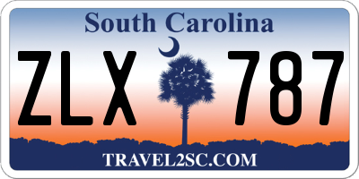 SC license plate ZLX787