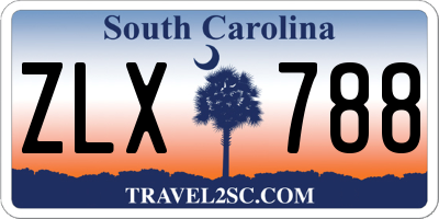 SC license plate ZLX788
