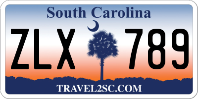 SC license plate ZLX789