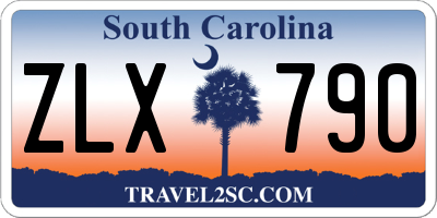 SC license plate ZLX790