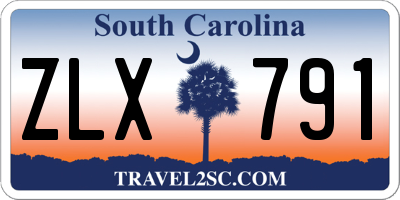 SC license plate ZLX791