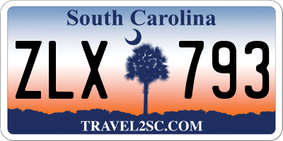 SC license plate ZLX793