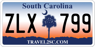 SC license plate ZLX799