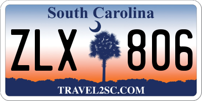 SC license plate ZLX806