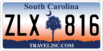 SC license plate ZLX816