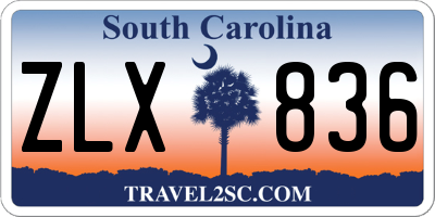SC license plate ZLX836