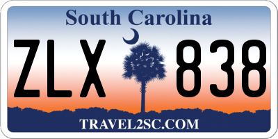 SC license plate ZLX838