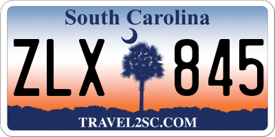 SC license plate ZLX845