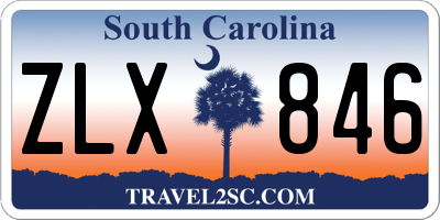 SC license plate ZLX846