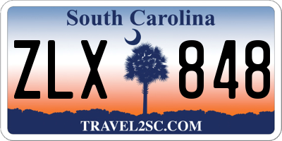 SC license plate ZLX848