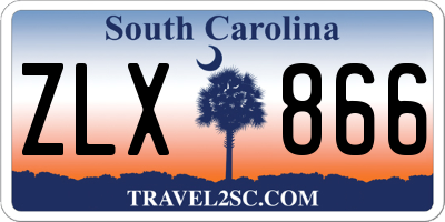 SC license plate ZLX866
