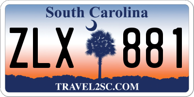 SC license plate ZLX881