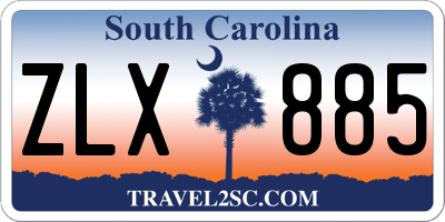 SC license plate ZLX885