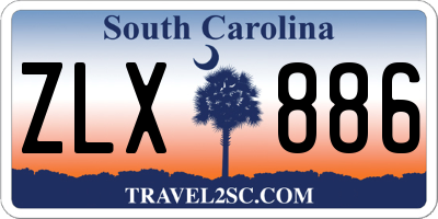SC license plate ZLX886