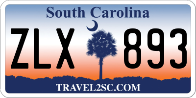 SC license plate ZLX893