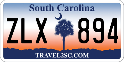 SC license plate ZLX894