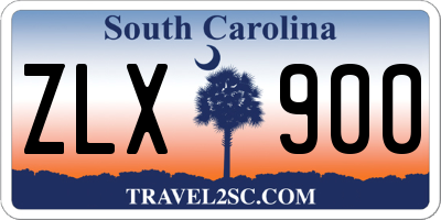 SC license plate ZLX900