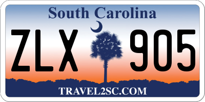 SC license plate ZLX905