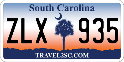 SC license plate ZLX935