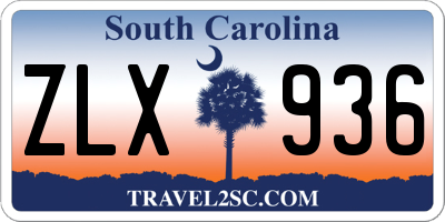 SC license plate ZLX936
