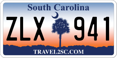 SC license plate ZLX941