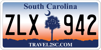 SC license plate ZLX942