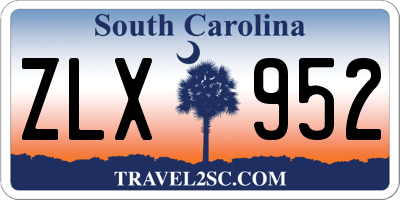SC license plate ZLX952
