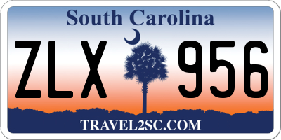 SC license plate ZLX956