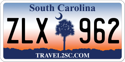 SC license plate ZLX962