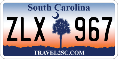 SC license plate ZLX967