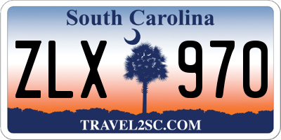 SC license plate ZLX970
