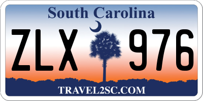 SC license plate ZLX976