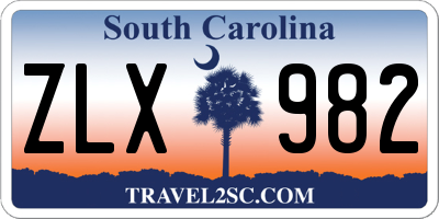 SC license plate ZLX982