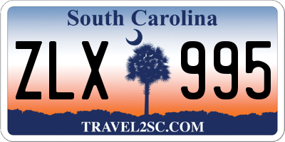 SC license plate ZLX995