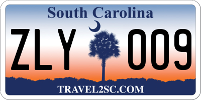 SC license plate ZLY009