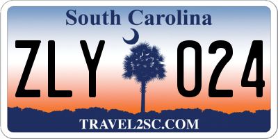 SC license plate ZLY024