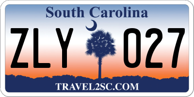 SC license plate ZLY027