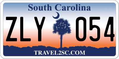 SC license plate ZLY054