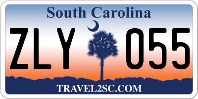 SC license plate ZLY055
