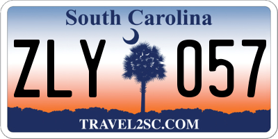 SC license plate ZLY057