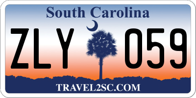 SC license plate ZLY059