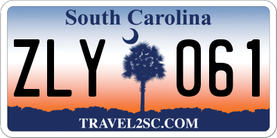 SC license plate ZLY061