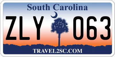 SC license plate ZLY063