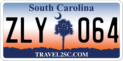 SC license plate ZLY064