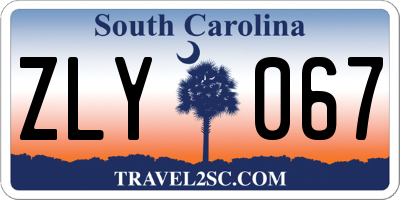 SC license plate ZLY067