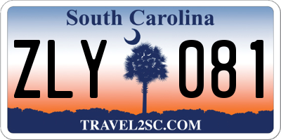 SC license plate ZLY081